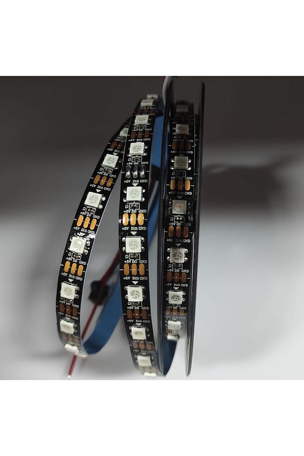 Elektronikaled - 5Volt WS2812B IP20 60 Ledli RGB Pixel Şerit Led (5mt) - 5
