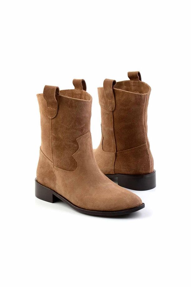 Taba Süet Hakiki Deri Kadın Bot & Bootie K02140437002 - 2