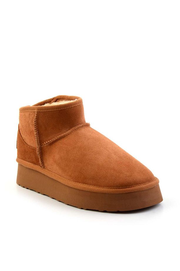 Taba Süet Hakiki Deri Kadın Bot & Bootie K02422009002 - 3