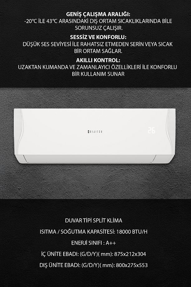 Tornado 18000 Btu Klima - 3