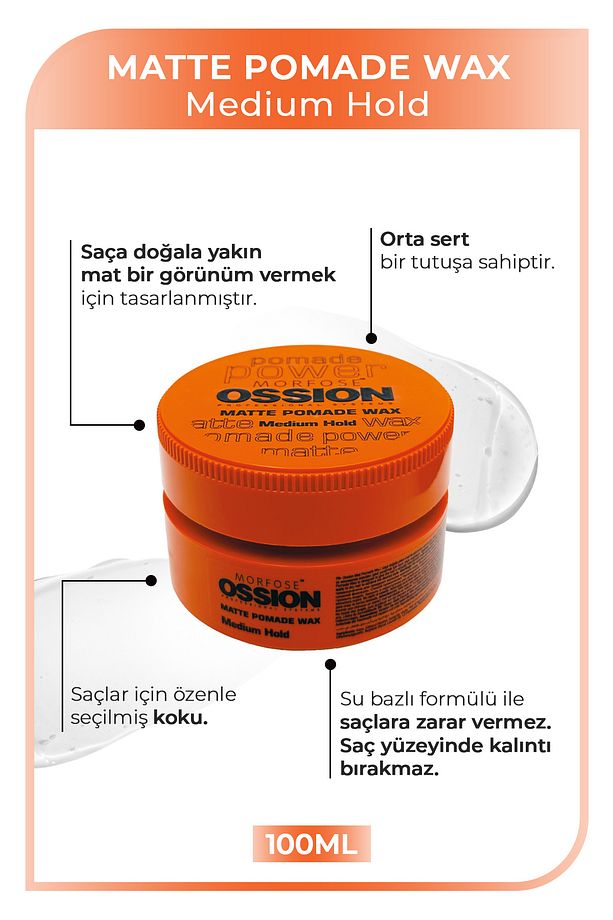 Turuncu Matte Pomade Wax 100 ml - 2