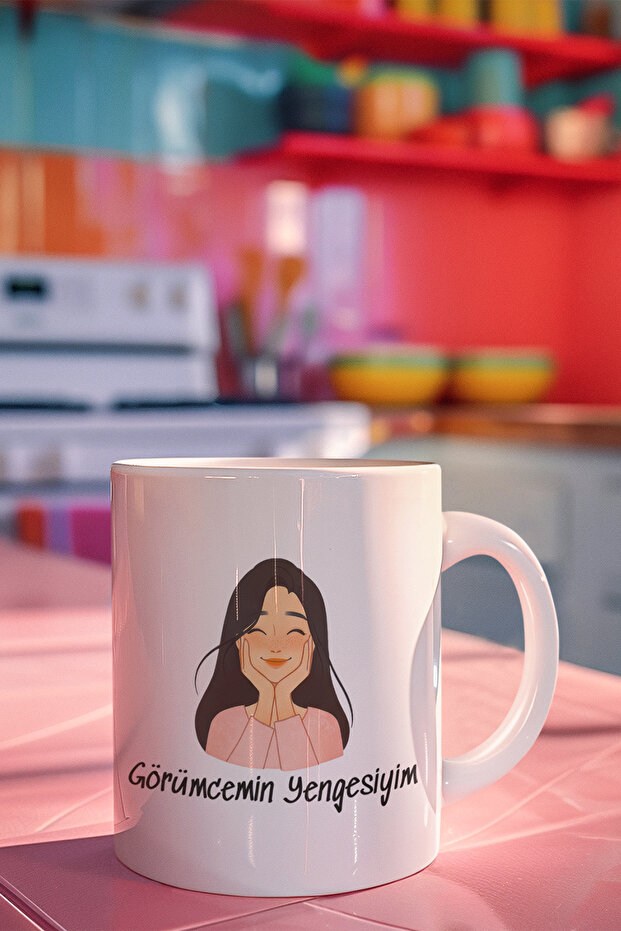 Viewing Wenge Printed Fun Gift White Ceramic Mug Cup