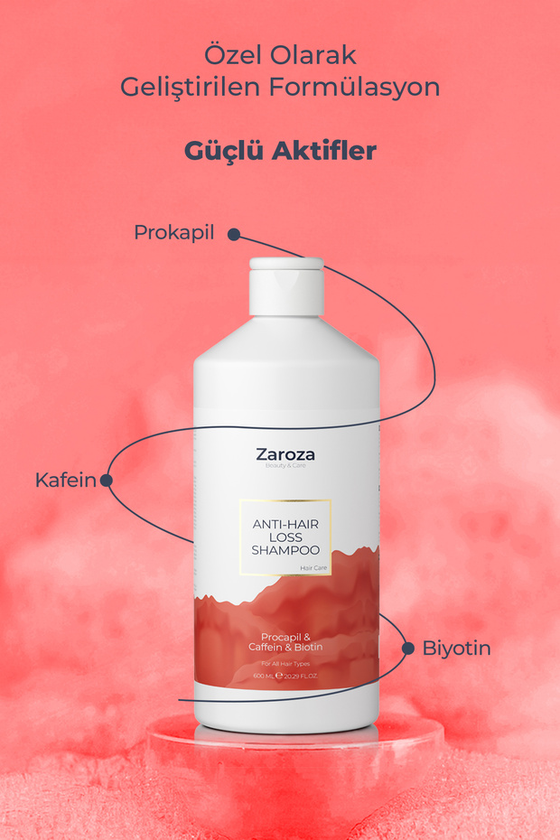 Saç Dökülme Karşıtı Hızlı Uzamaya Yardımcı Güçlendirici Procapil Biotin Şampuan 600ml Erkek Kadın - 3