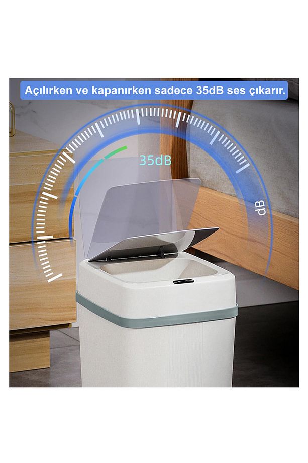 Sensörlü 12 Litre Çöp Kovası (Şarj Edilebilir Lityum Pilli) / GT-SC01 - 8