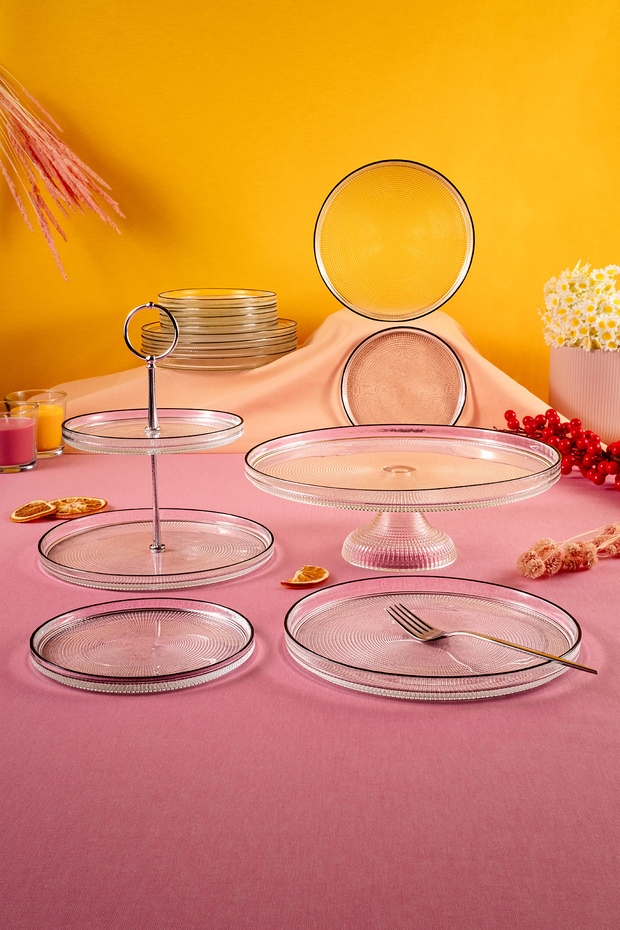 Loren 14 Parça Servis ve Sunum Seti Siyah Fileli - 5