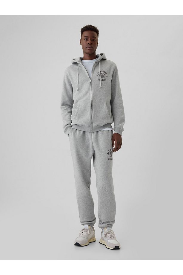 Erkek Gri Vintage Soft Gap Logo Jogger Eşofman Altı - 1