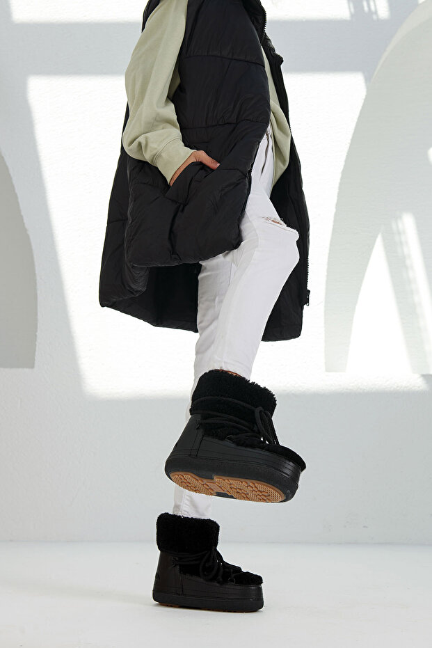 Kadın Siyah Kar Botu - 4