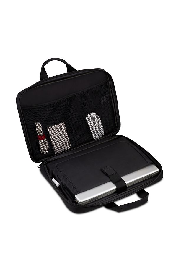 C100 15.6 inch Wtx Pro Su Geçirmez Kumaş Tam Açılır Laptop, Notebook Çantası – Siyah - 3