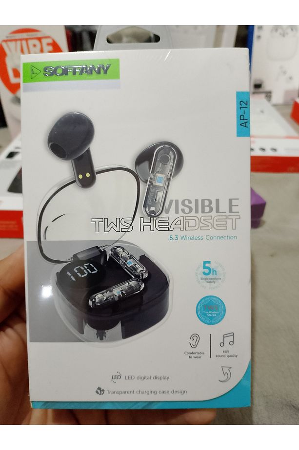 AP-12 BLUETOOTH KULAKLIK Dijital ekran Şık tasarım - 2