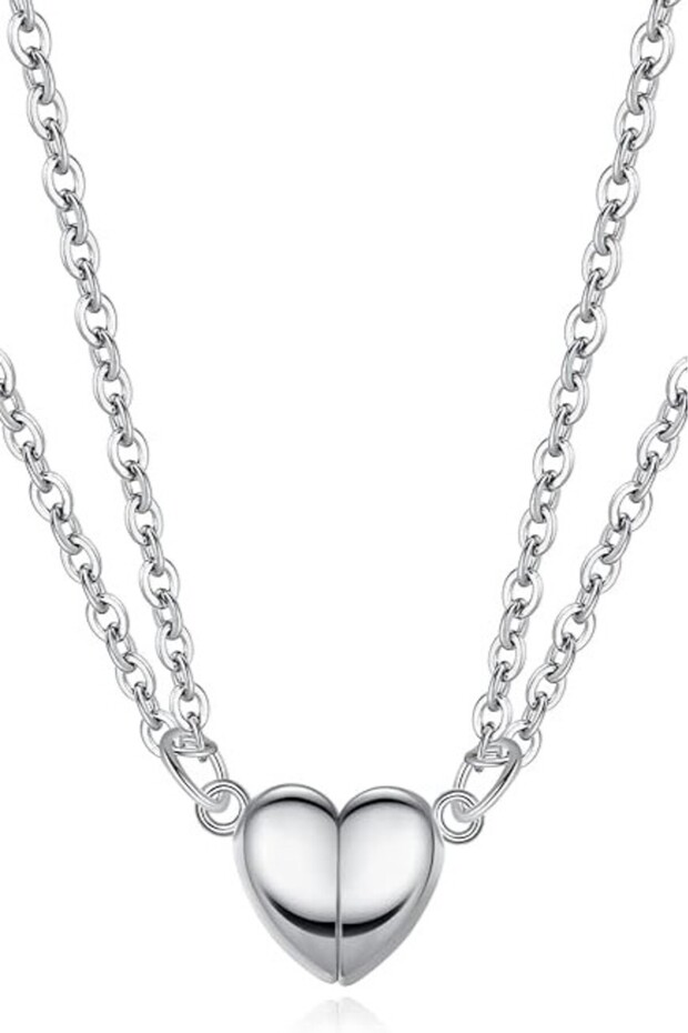 Magnetic Double Heart Lover Necklace for Men & Women Bbk27