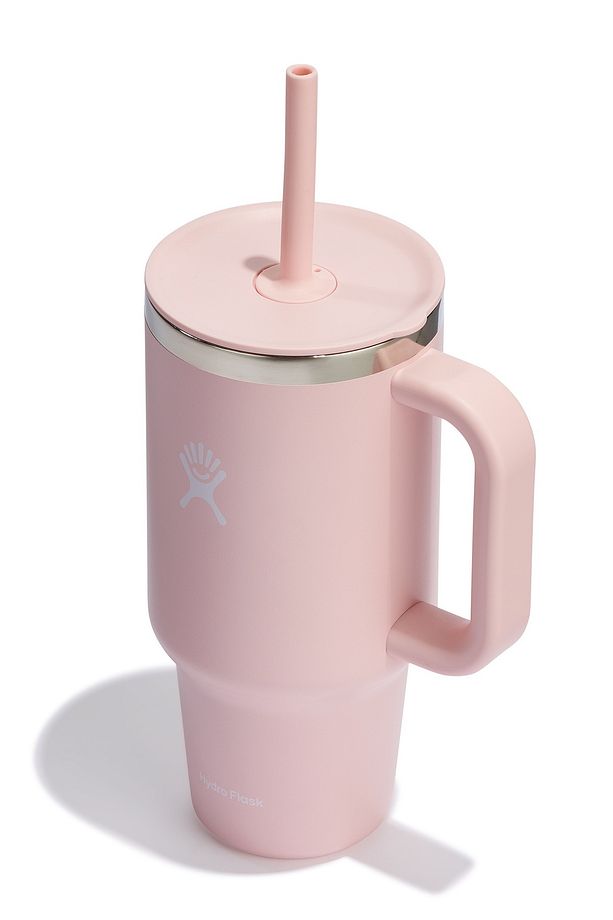 Tumbler Pipetli Termos 946 ml Pudra Pembe - 2