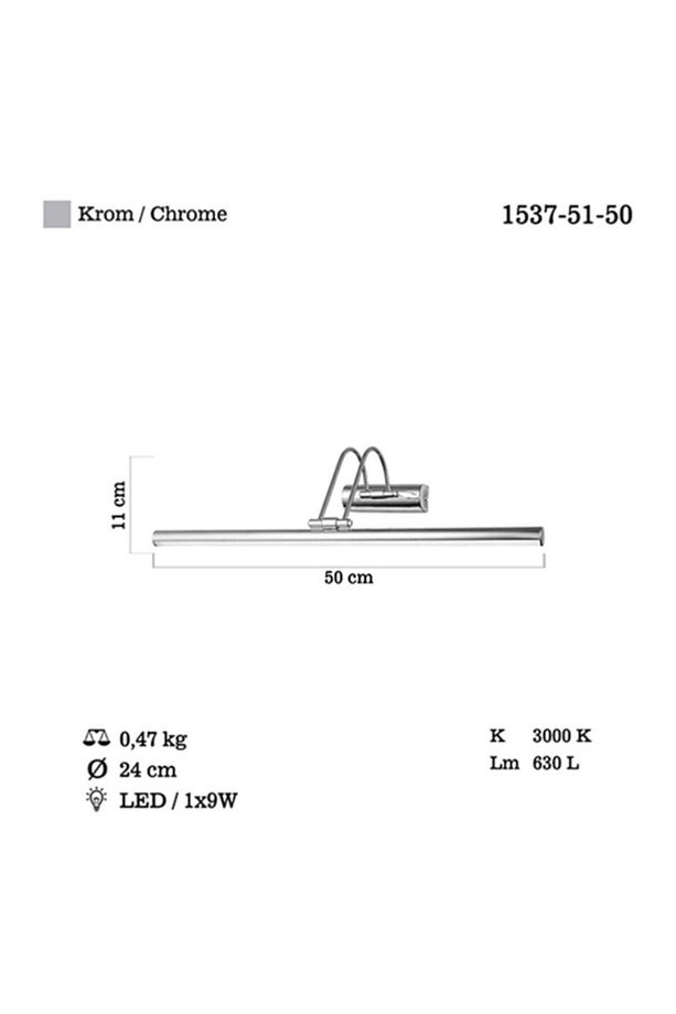 50 Cm Banyo Tablo Ayna Üstü Led Flüt Aplik Eskitme (PİLLİ) - 3