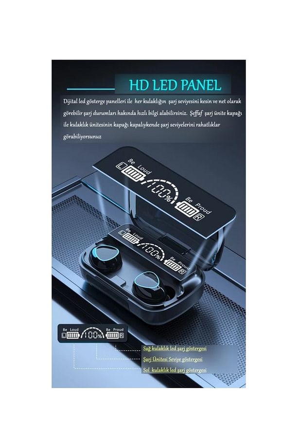 J-tech M10 Powerbanklı Su Geçirmez Earbuds Kulak Içi Tws Bluetooth Kulaklık Bt Wireless V5.1 - 4