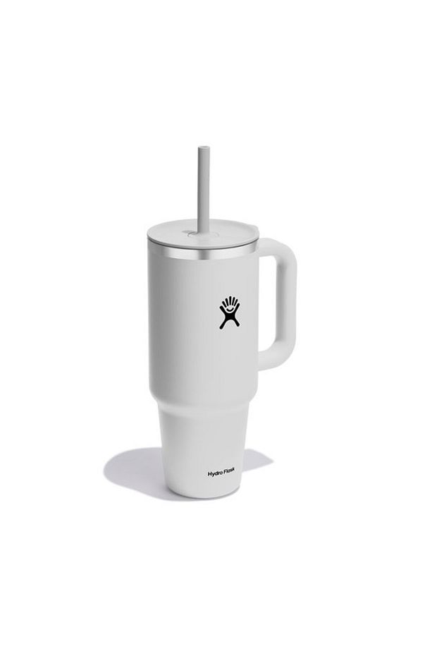 Tumbler Pipetli Termos 1182 ml Beyaz - 1