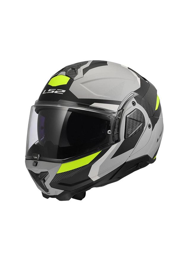 Advant 2 Triple Mat Gri-siyah-neon Sarı Çene Açılır Kask - 1