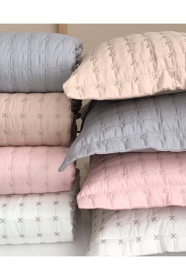 Kaliteli Kapitone Çift Kişilik Yatak Örtüsü Seti ( Pembe ) - 5