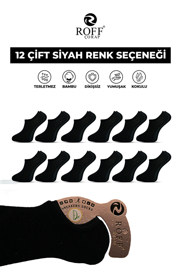 Roff Kadın Bamboo Sneaker Çorap - 1