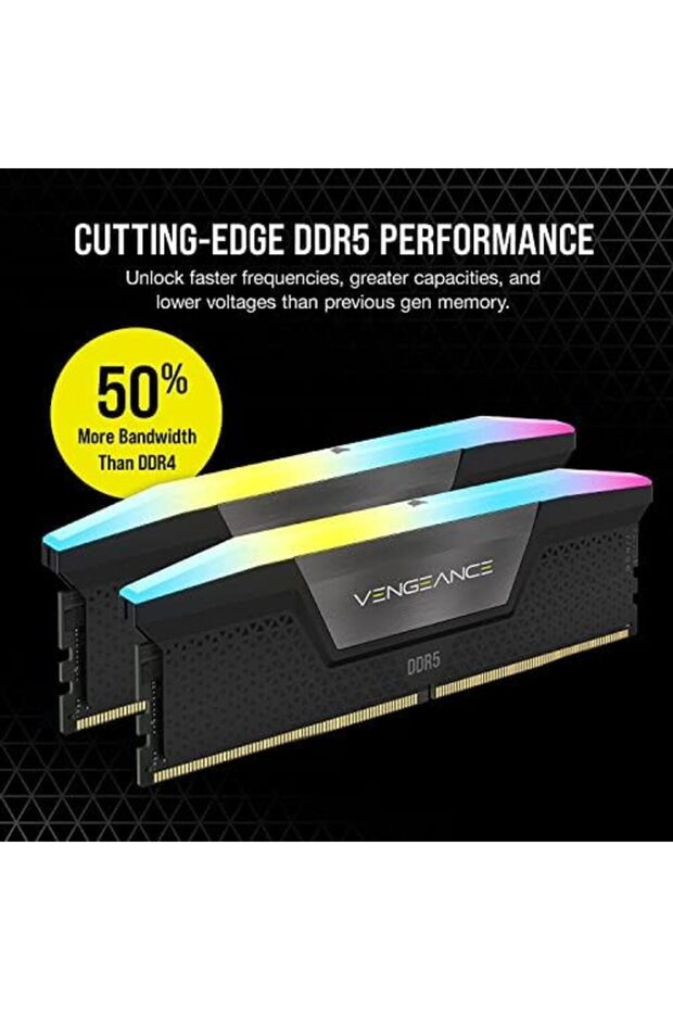 VENGEANCE RGB DDR5 2 32GB (2 x 16GB) DDR5 5200 black - 3