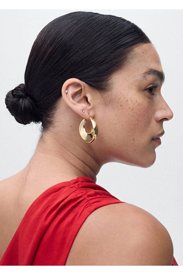 Lyocell asimetrik yaka elbise - 8