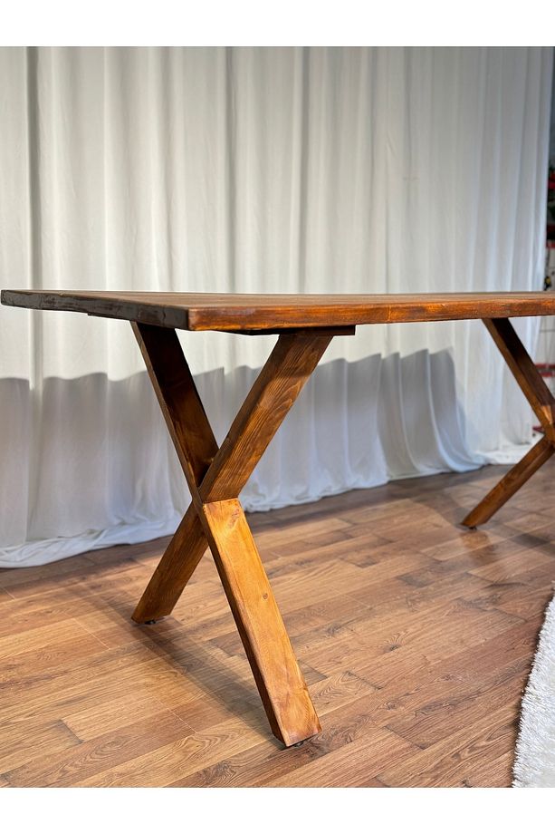 Aras Lüx Ahşap Kütük Masa 100 Teak - 8