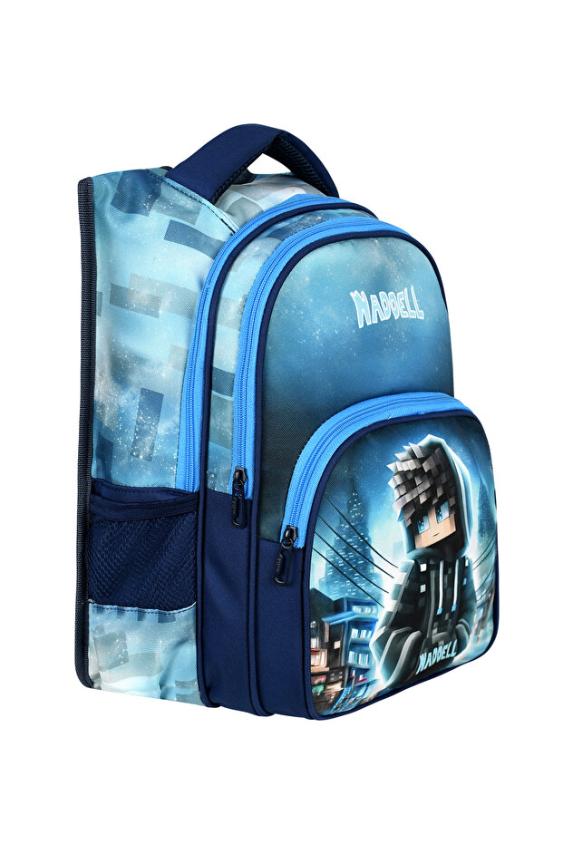 حقيبة مدرسية ابتدائية بنمط المجرة - مع حقيبة غداء - 4