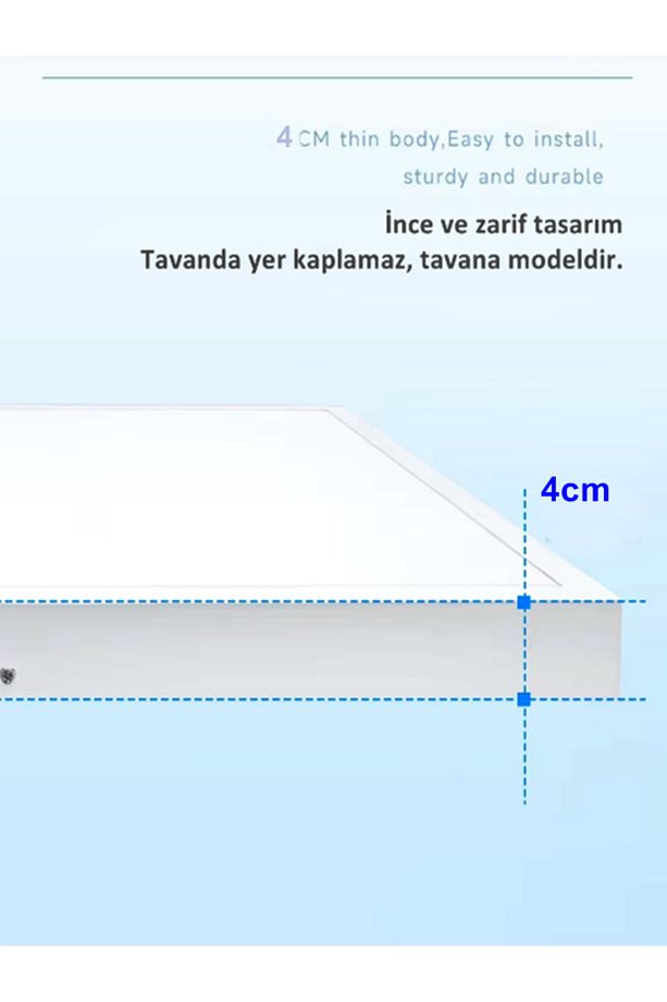 Wc Avize-60cmx60cm-54watt-led-armatür-banyo-aydınlatma-desenli-panel-wc-led-lamba-wc Için Uygundur - 8