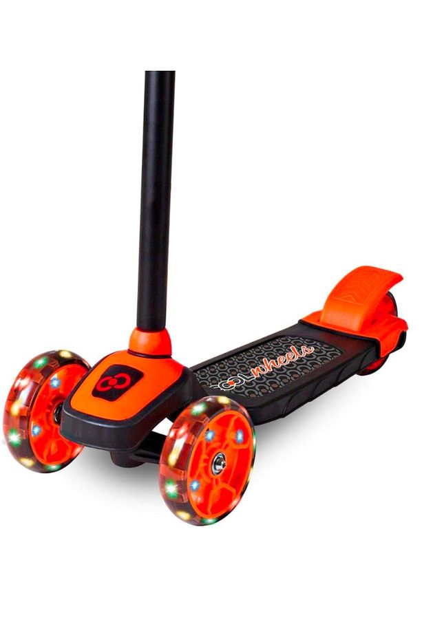 Turuncu Led Işıklı 3 Tekerlekli Yükseklik Ayarlı Twist Scooter - 2