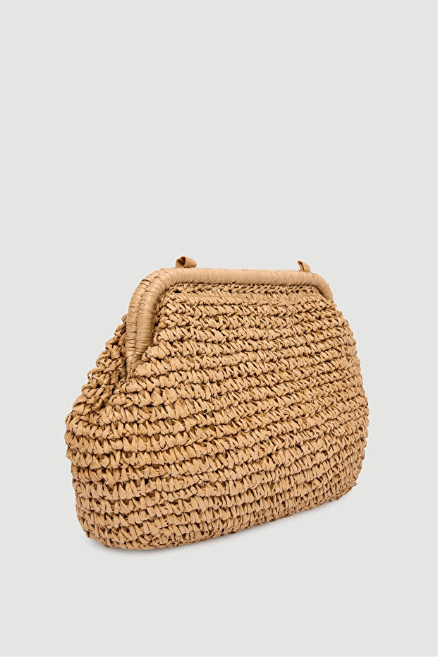 Hasır Clutch Çanta - 1