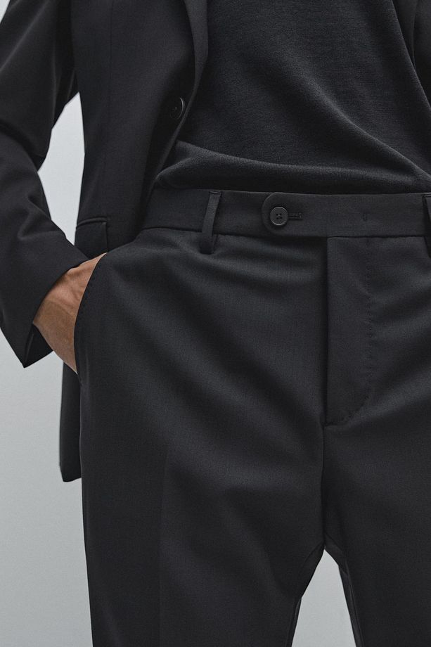 %100 yün klasik pantolon - 4