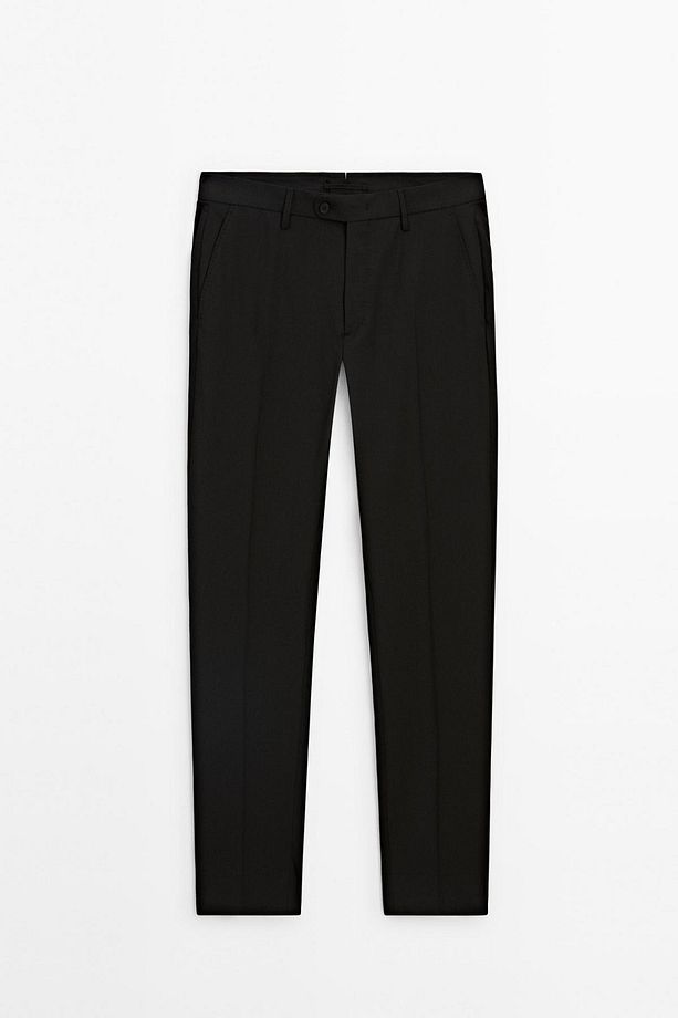 %100 yün klasik pantolon - 5