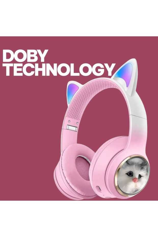 Işıklı Kedi Kulaklık Sw90 Subzero 5.3 Pembe Renk - 1