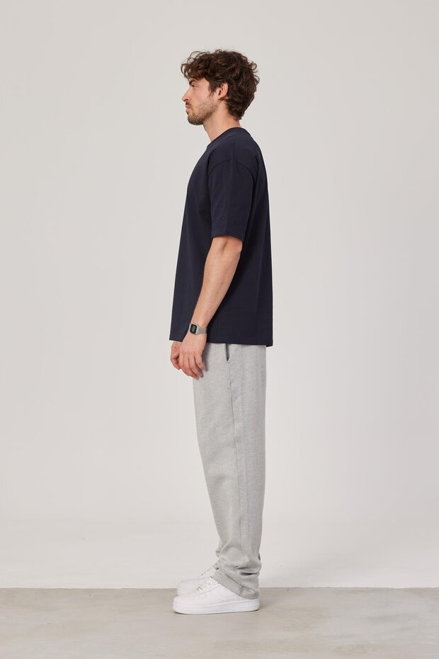 Navy Blue Oversize Basic Tshirt - 4