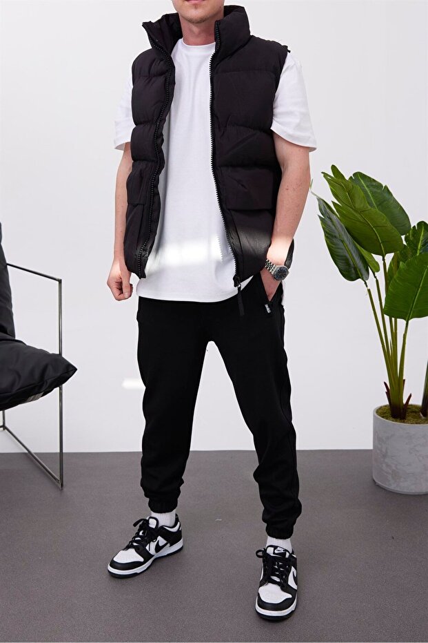 1241 Siyah Şişme Yelek - 1