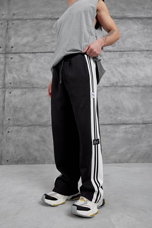 Edition Etiketli Siyah Eşofman Altı - 6