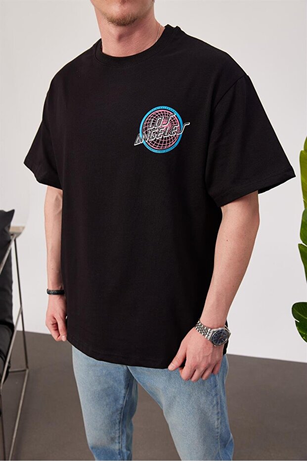 Μαύρο μπλουζάκι Λος Άντζελες - 1