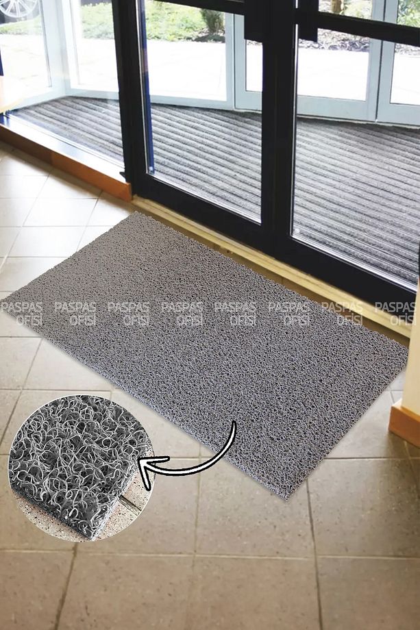 İşyeri Paspası Su Emici Dış Mekan Kapı Önü Paspası Kıvırcık Paspas Apartman - 1