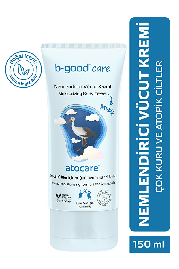 B-GOOD Atocare Vücut Kremi Çok Kuru Ve Atopik Ciltler Için Yoğun Nemlendirici Bebek Çocuk Yetişkin 150 ml