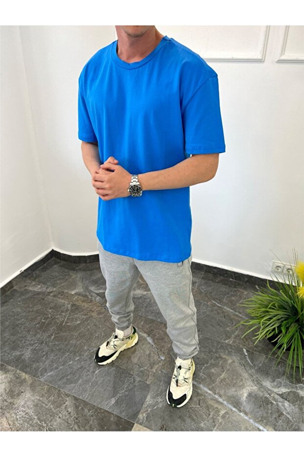 Μπλουζάκι Basic Blue με ίσιο κόψιμο - 2