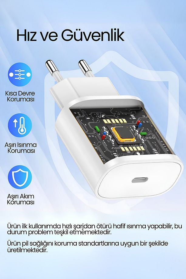 35W Typec to Typec Hızlı Şarj Cihazı iPhone 15-16 Pro/Plus/Pro Max Tam Uyumlu Type c Şarj Aleti - 3