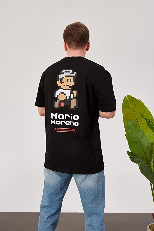 Mario Siyah Tshirt - 2