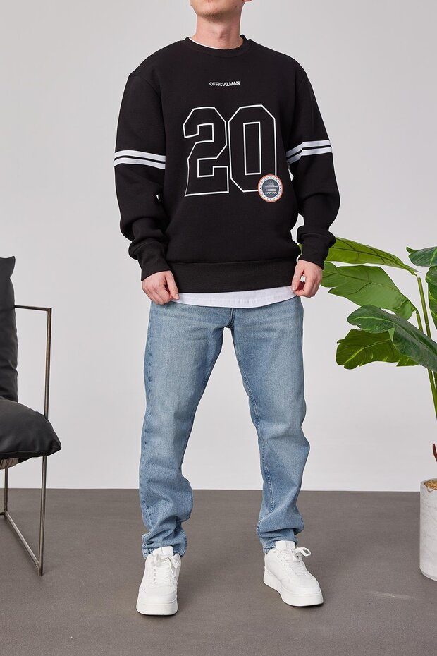 Officialman Siyah Sweatshirt - 1