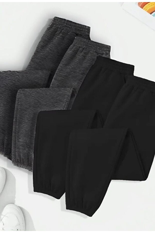 Affordable 4-Pack Jogger Sweatpants Set with Elastic Cuffs