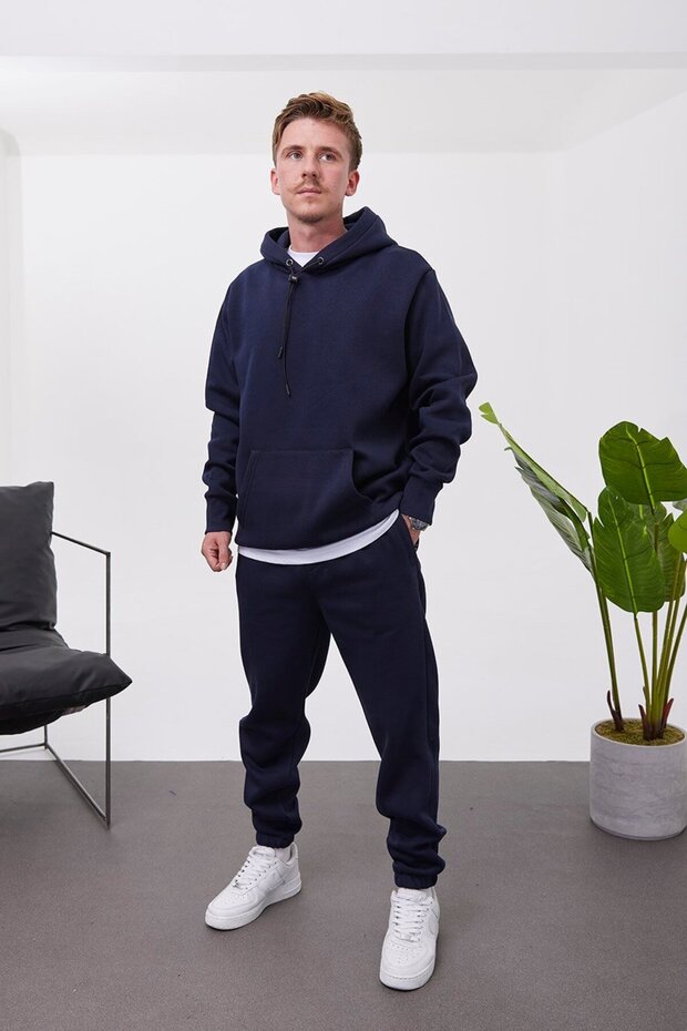 Şardonlu Basic Lacivert Eşofman Takımı - 1