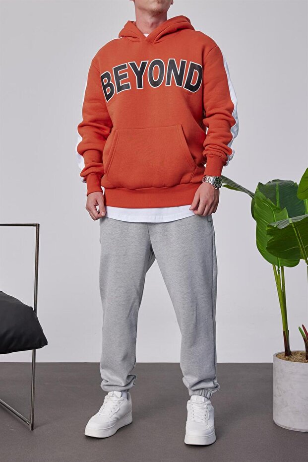 Beyond Kiremit Kapüşonlu Sweatshirt - 5