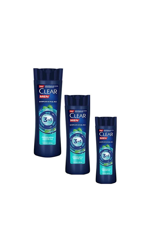 Clear şampuan&duş jeli 3in1 mentollü 330 ml - 1