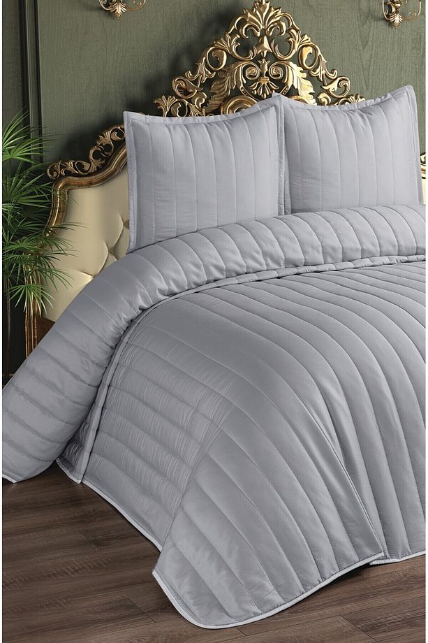 Suya Ve Lekeye Dayanıklı Çift Taraflı Kullanılabilir Mikrofiber Çift Kişilik Yatak Örtüsü Seti - 1