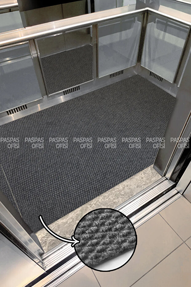 Elevator Moisture and Dust Absorbing Door Mat Gray