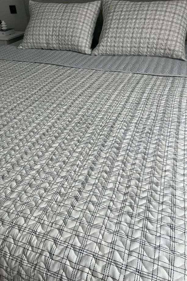 Battal Boy(Double)  Yastıklı Kapitone Yatak Örtüsü Seti 220x230 cm - Wind - 3