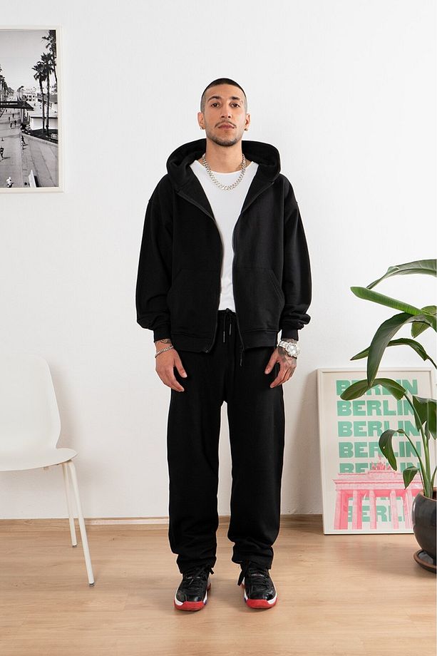 Siyah Erkek Jogger Eşofman Altı TH1012SY - 4