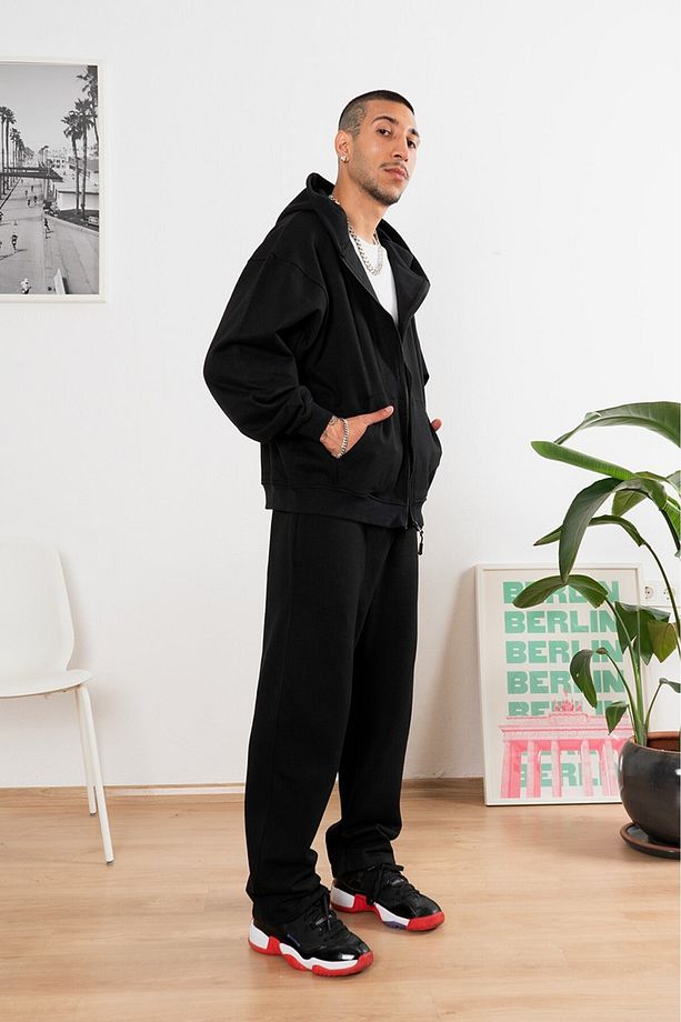 Siyah Erkek Jogger Eşofman Altı TH1012SY - 3